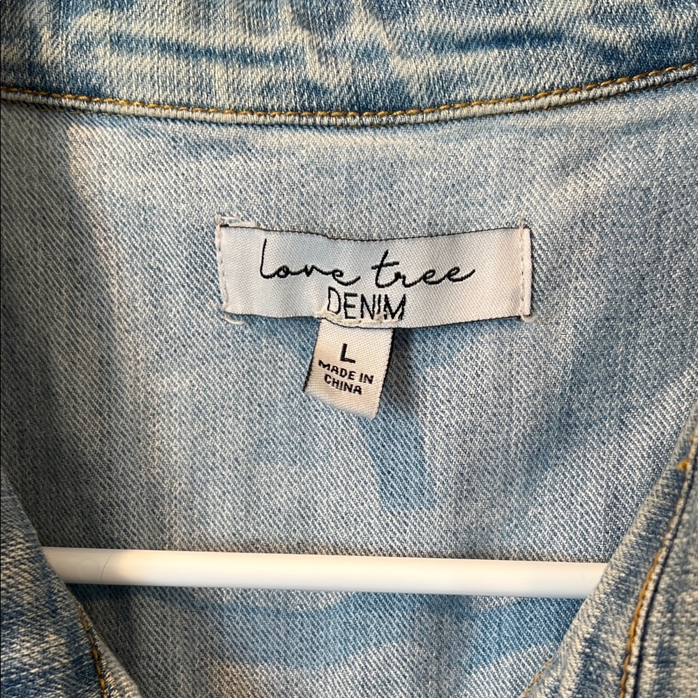 Love Tree Sky Blue Denim Dress - Picture 2 of 7